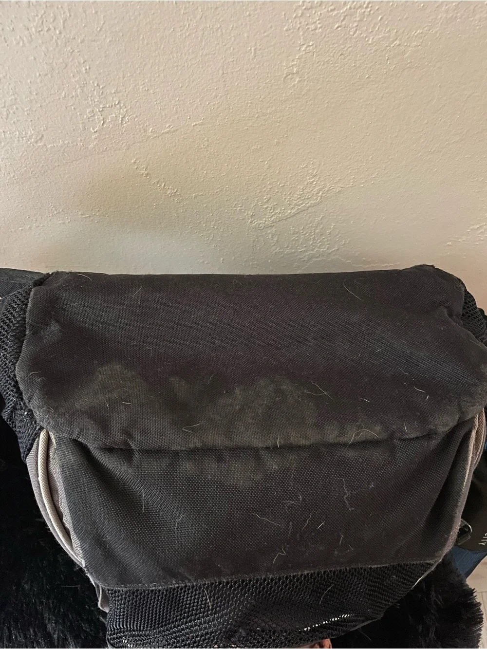 Fox Gray and Black Backpack with Front Pocket
